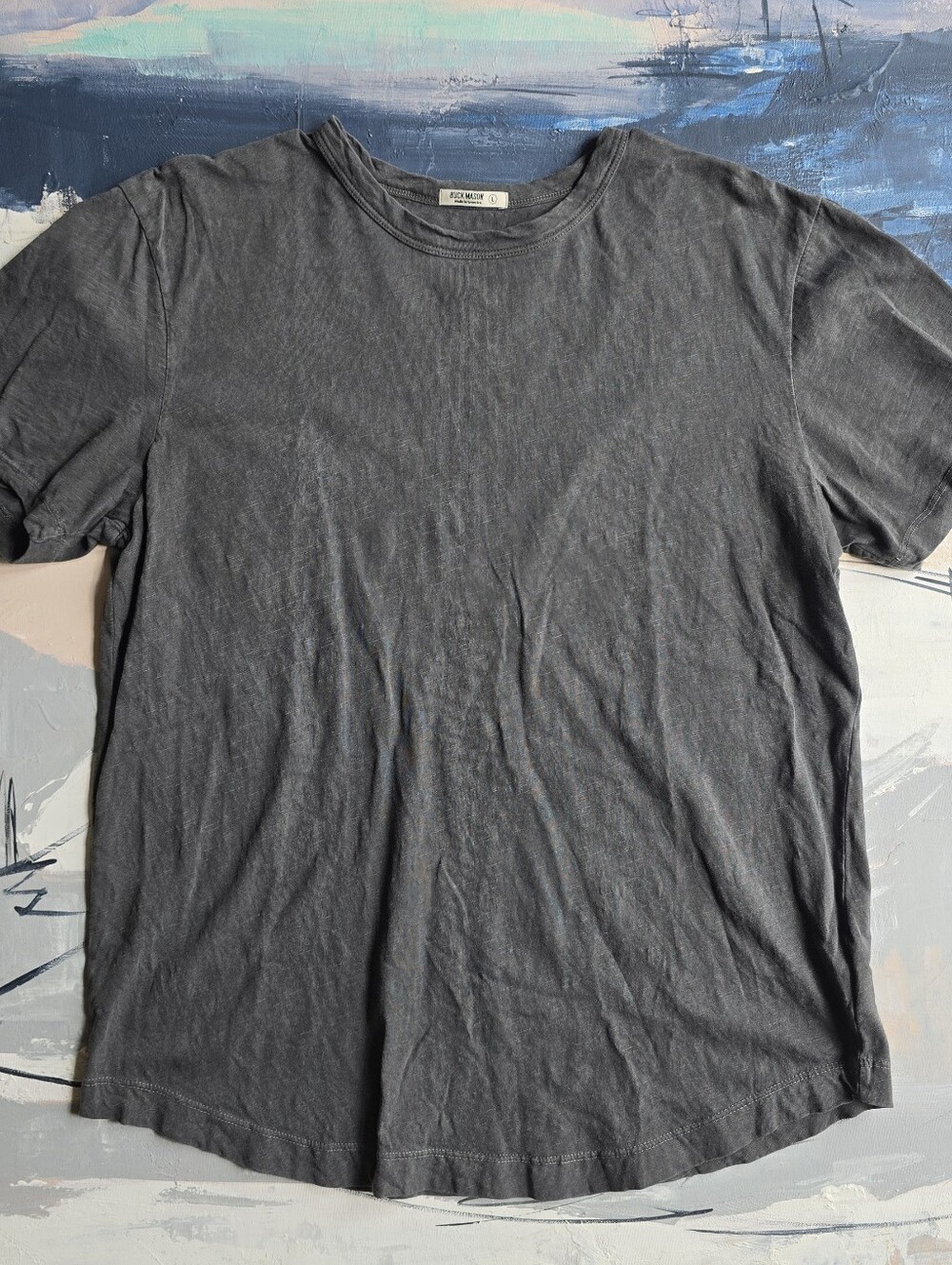 Buck Mason SLUB CLASSIC TEE Gray L Made USA Cut 4036